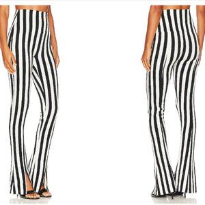 Norma Kamali Black and White Flare Pants